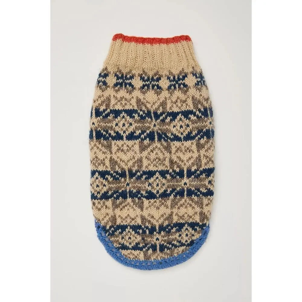 New Free People x French Knot Snowflake Dog Sweater Size M